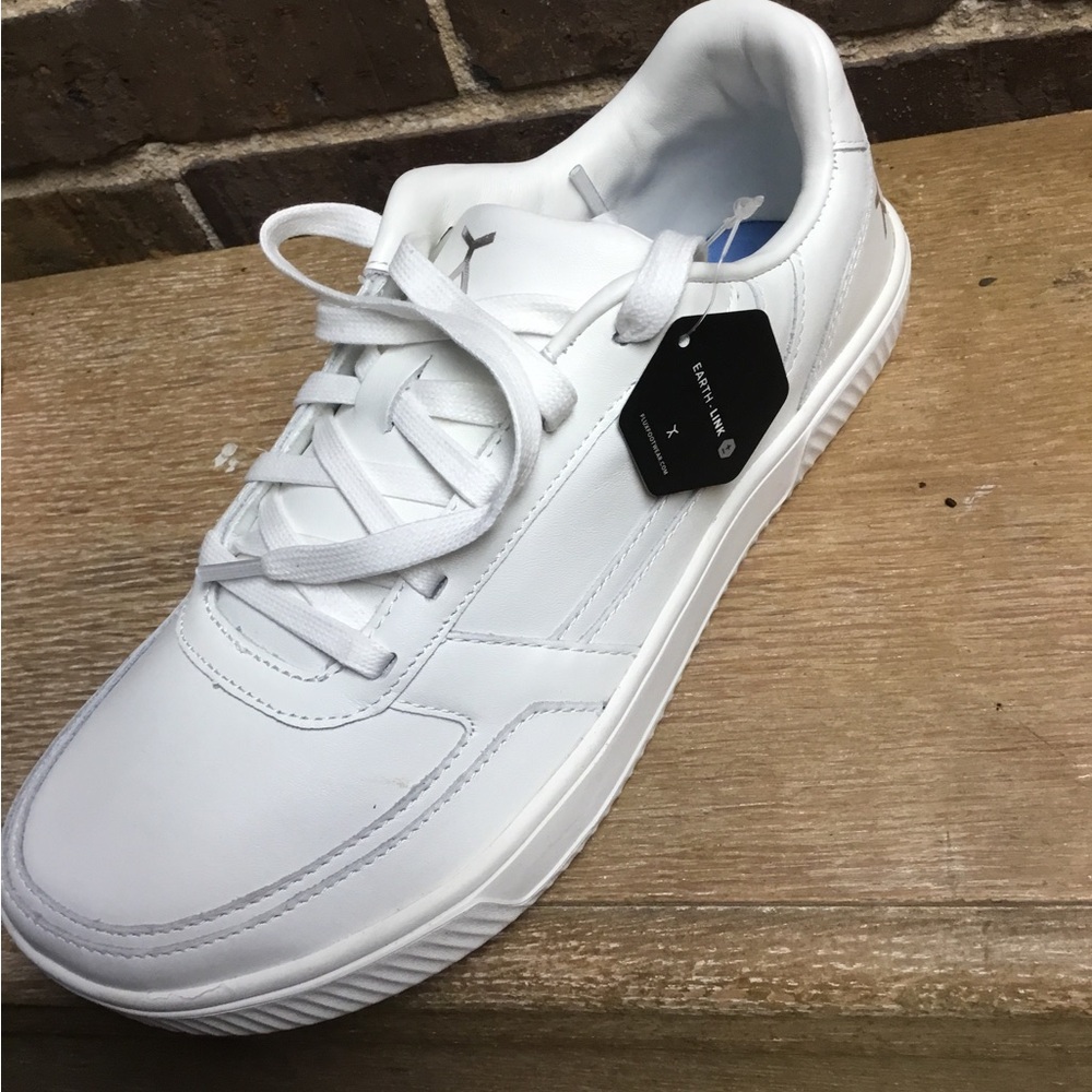 White Low-Top Leather Sneakers woman’s - Picture 4 of 14